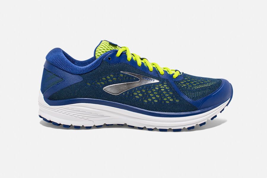 Brooks Men's Aduro 6 Road Running Shoes Blue/Light Green/White BSVG-65302